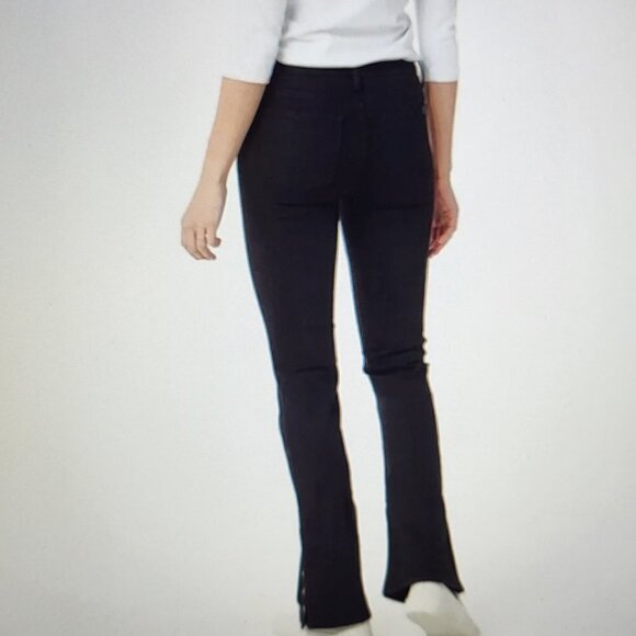 NWT 7 For All Mankind JEN 7 Women’s Size 14 Slim Fit Bootcut Jeans Black - Picture 2 of 10